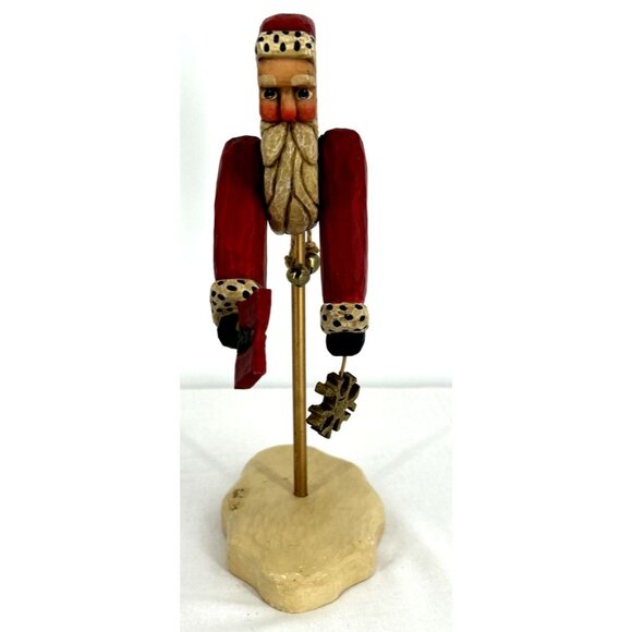 Lori Miller Collection Whispering Pines Santa Carving 1999 Signed - Picture 2 of 8